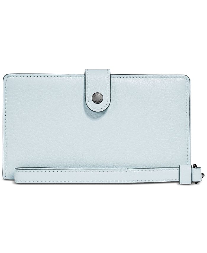 COACH Phone Wristlet in Polished Pebble Leather & Reviews - Handbags &  Accessories - Macy's
