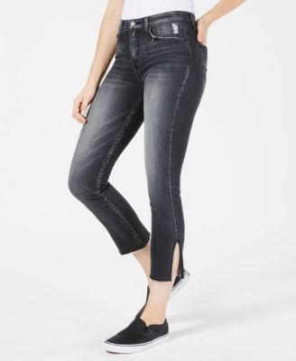 FLYING MONKEY - Ankle-Slit Cropped Skinny Jeans