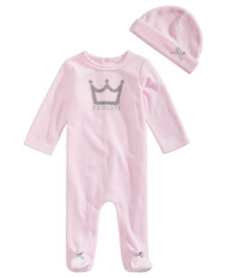 First Impressions - Baby Girls 2-Pc. Princess Coverall & Hat Set