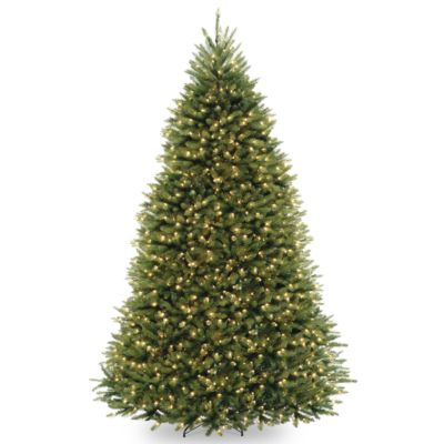 National Tree Company - National Tree 9' Dunhill  Fir Hinged Tree with Clear Lights