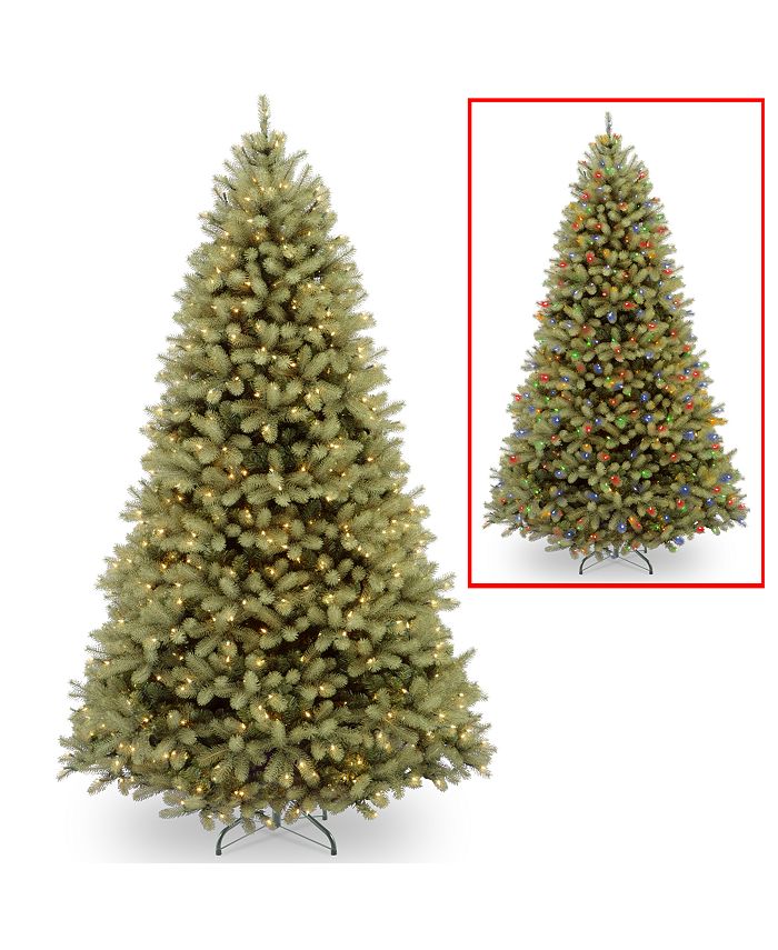 National Tree Company - National Tree 10' "Feel Real" Down Swept Douglas Fir Hinged Tree with 1000 Low Voltage Dual LED Lights