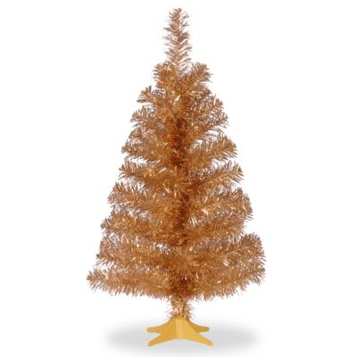National Tree Company - National Tree 3 ft. Champagne Tinsel Tree