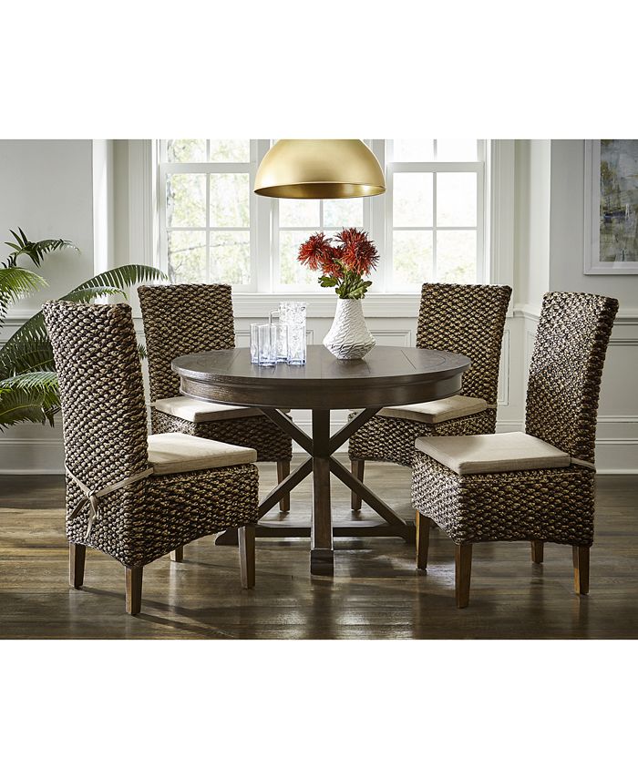 Furniture Baker Street Round Expandable Dining Table, Created for Macy's Macy's