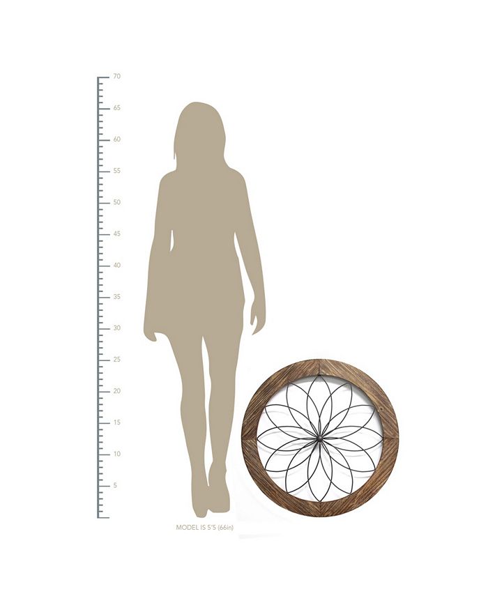 Stratton Home Décor Stratton Home Decor Round Wood and Metal Medallion