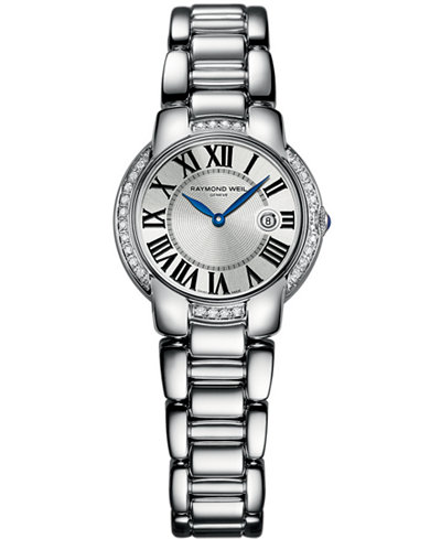 RAYMOND WEIL Watch, Women's Swiss Jasmine Diamond (1/4 ct. t.w.) Stainless Steel Bracelet 5229-STS-00659