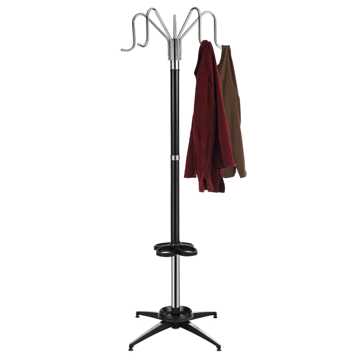 Ethan Coat Rack - Black and Chrome