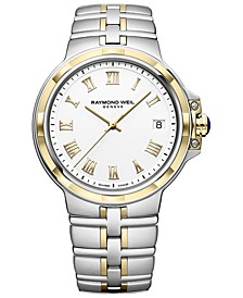Men's Swiss Parsifal Two-Tone PVD Stainless Steel Bracelet Watch 41mm