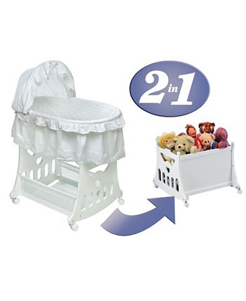 Badger Basket Bassinet & Cradle Ecruw/ToyBox Base