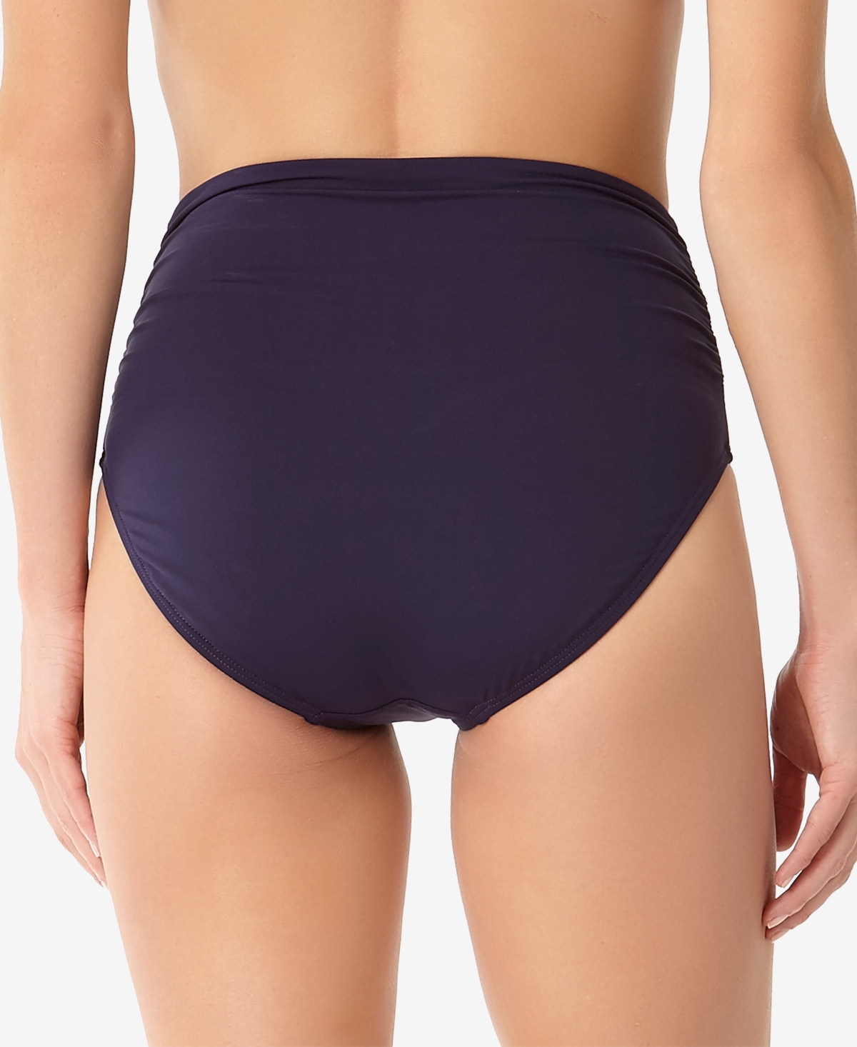 Anne Cole Live In Color High-waist Swim Bottoms In Purple