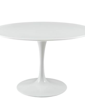 Modway - Lippa 47" Round Wood Top Dining Table in White
