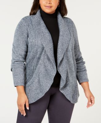 Karen Scott - Plus Size Cocoon Cardigan Sweater