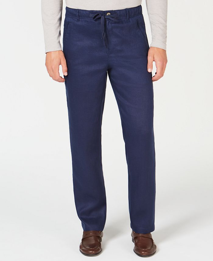 Tasso Elba Men's Linen Drawstring Pants, Created for Macy's Macy's