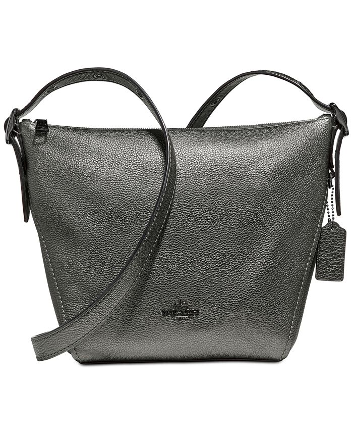COACH Metallic Leather Dufflette Crossbody & Reviews - Handbags &  Accessories - Macy's