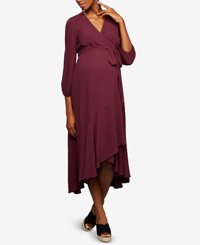 A Pea in the Pod Maternity Wrap Maxi Dress Macy's