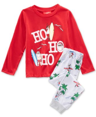Family Pajamas - Matching  Surfing Santa Pajama Set, Available in Toddlers and Kids, Created For Macy's