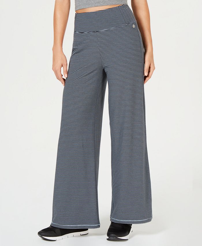 Calvin Klein Micro-Stripe Wide-Leg Pants - Macy's