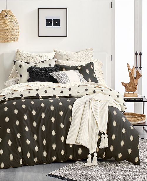 Lucky Brand Ikat Dot Cotton 2 Pc Twin Duvet Cover Set Created