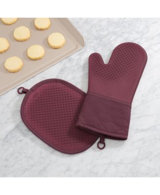 New Set of Two OXO Good Grips Silicone Oven Mitts Misty Blue Seltzer