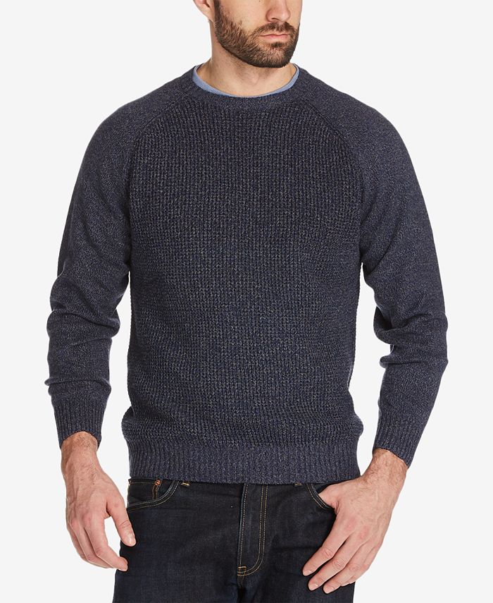 Weatherproof Vintage Men's Tuck-Knit Raglan-Sleeve Sweater - Macy's