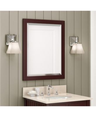 24" Beveled Bath Vanity Mirror, Espresso
