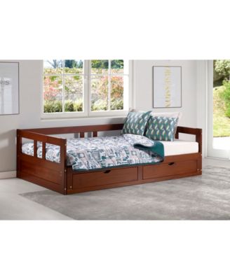 Melody Twin to King Trundle Daybed with Storage Drawers