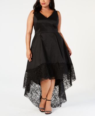 black high low dress plus size