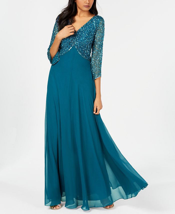 J Kara Embellished Gown - Macy's