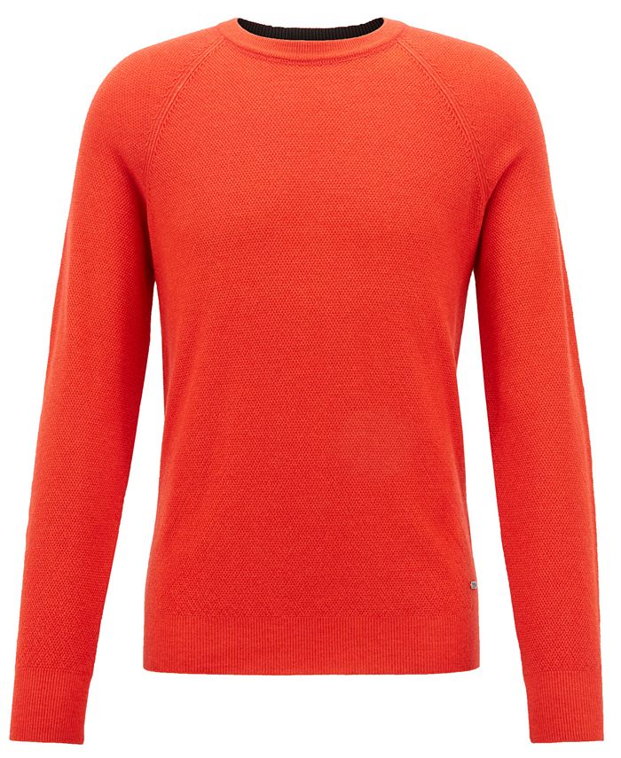 Hugo Boss BOSS Men's Lightweight Merino Wool Piqué Sweater & Reviews ...