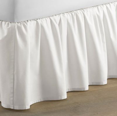 Solid Ruffled Cotton Bedskirt, Twin