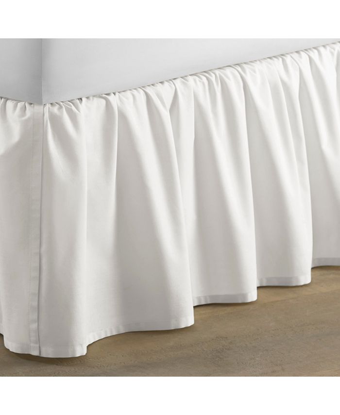 Laura Ashley King Solid Ruffle White Bedskirt & Reviews - Designer ...