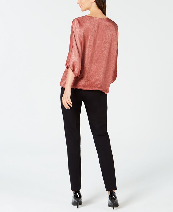 Alfani Petite Washed Satin Dolman-Sleeve Bubble Top, Created For Macy's ...