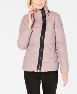 calvin klein velvet puffer jacket