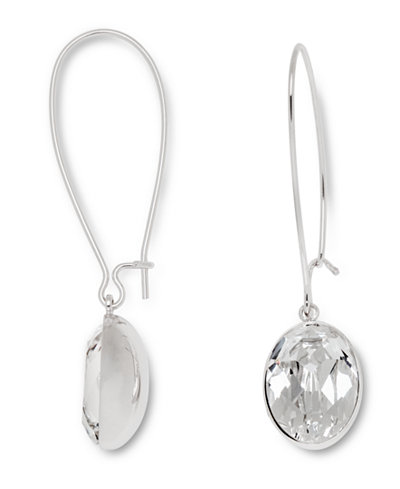Swarovski Earrings, Puzzle Clear Crystal Drop Earrings - Jewelry ...