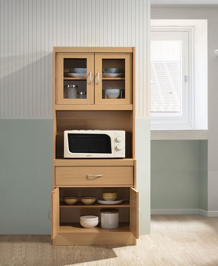 Hodedah Kitchen with Top and Bottom Enclosed Space, 1