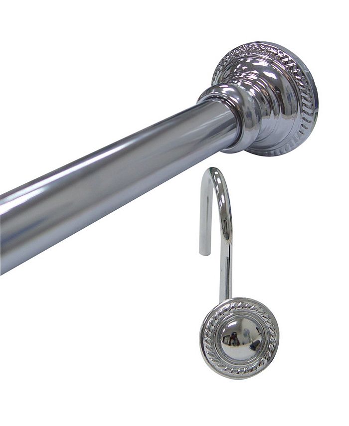 Elegant Home Fashions Chrome Shower Tension Rod and Hook Set Macy's