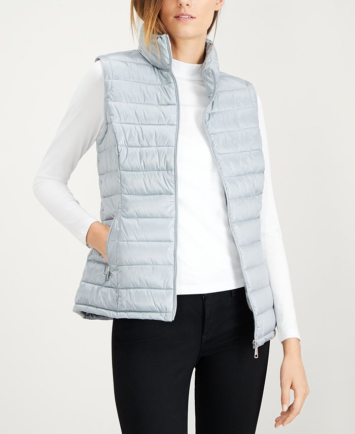 Overleg krater studio Calvin Klein Quilted Metallic Puffer Vest & Reviews - Jackets & Blazers -  Women - Macy's