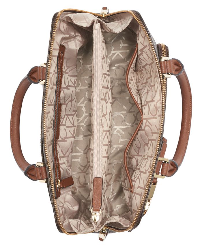 Calvin Klein Hudson Signature Studded Satchel Macy's