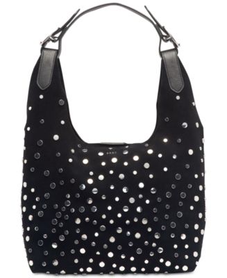 DKNY Wes Suede Stud Hobo, Created for Macy's - Macy's