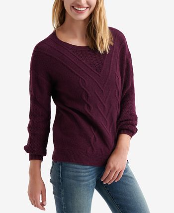 LUCKY BRAND Cable Stitch Pull Over Sweater main image 1