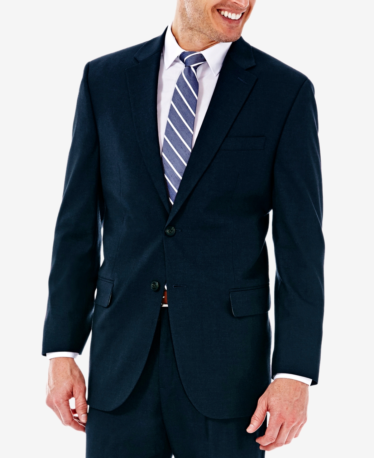 Jmh Men's Premium Stretch Classic Fit Suit Jacket - Dark Grey