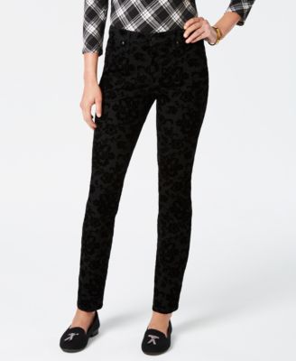 Charter Club - Lexington Printed Tummy-Control Skinny Jeans