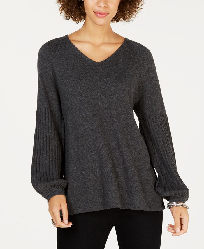 Style & Co Bishop-Sleeve Tunic Sweater, Created for Macy's - Macy's