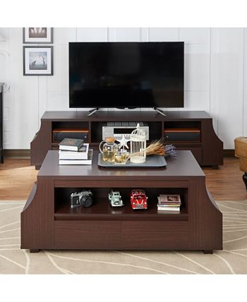 Furniture of America - Moshe Modern Coffee Table With Side Storage