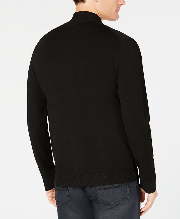 Alfani Men's Textured Stripe Full-Zip Sweater, Created for Macy's - Macy's