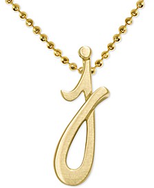 Scripted Initial 16" Pendant Necklace in 14k Gold