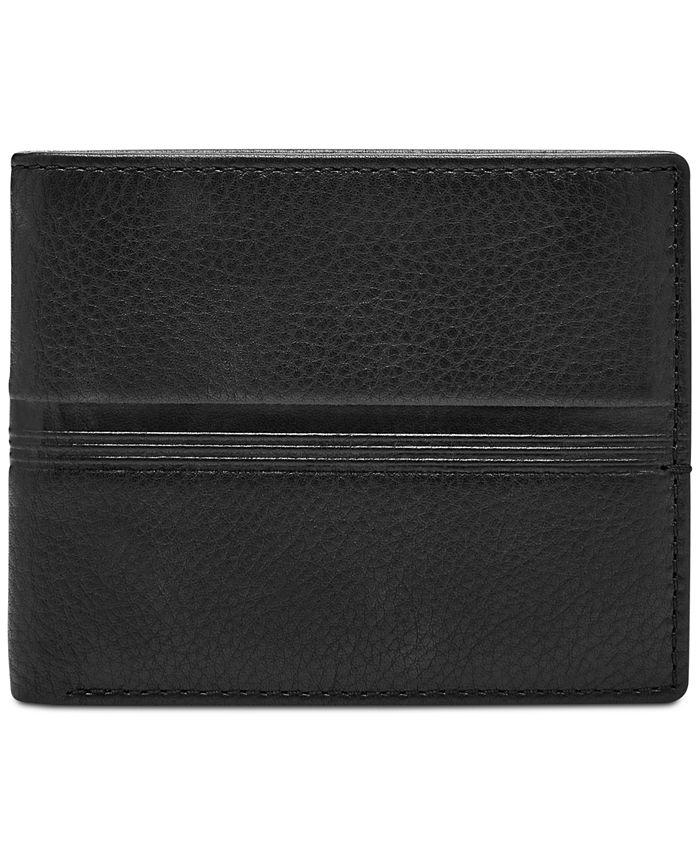 Fossil Men's Roger Embossed Leather Wallet - Macy's
