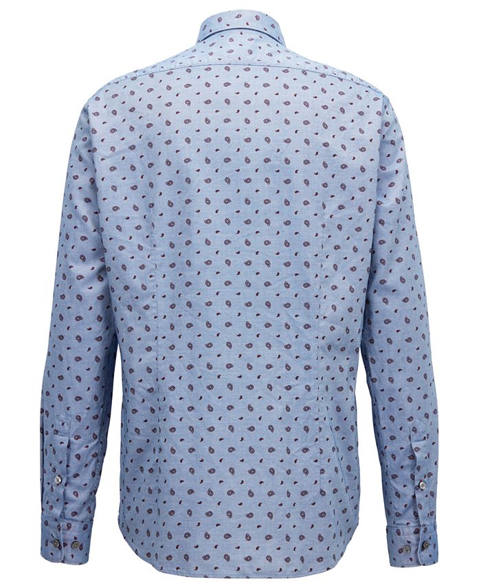 Hugo Boss BOSS Men's Regular/Classic-Fit Cotton Paisley Shirt & Reviews ...
