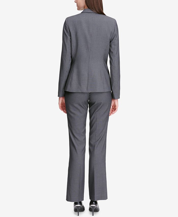 Calvin Klein Pinstriped One-Button Blazer & Pants - Macy's