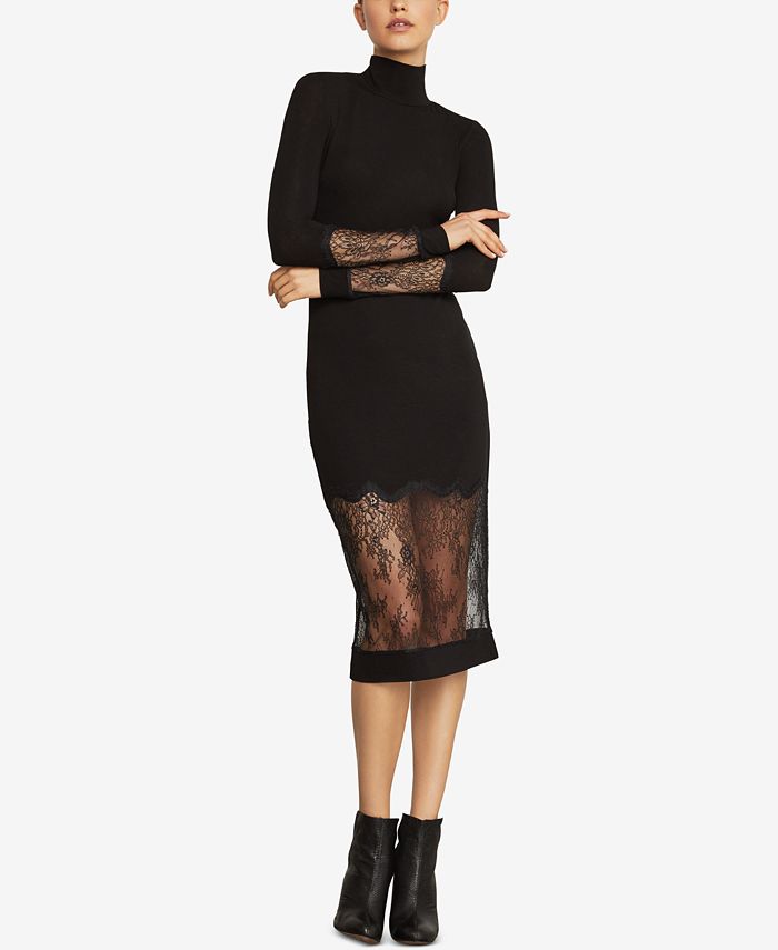 Bcbg lace trimmed sheath dress discount