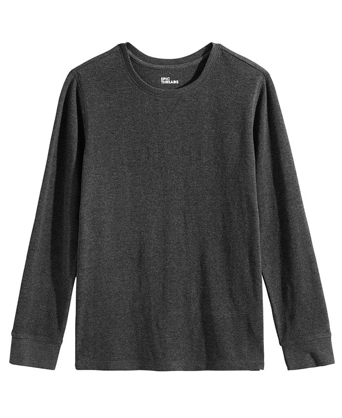Epic Threads Big Boys Solid Thermal Shirt, Created for Macy's - Macy's